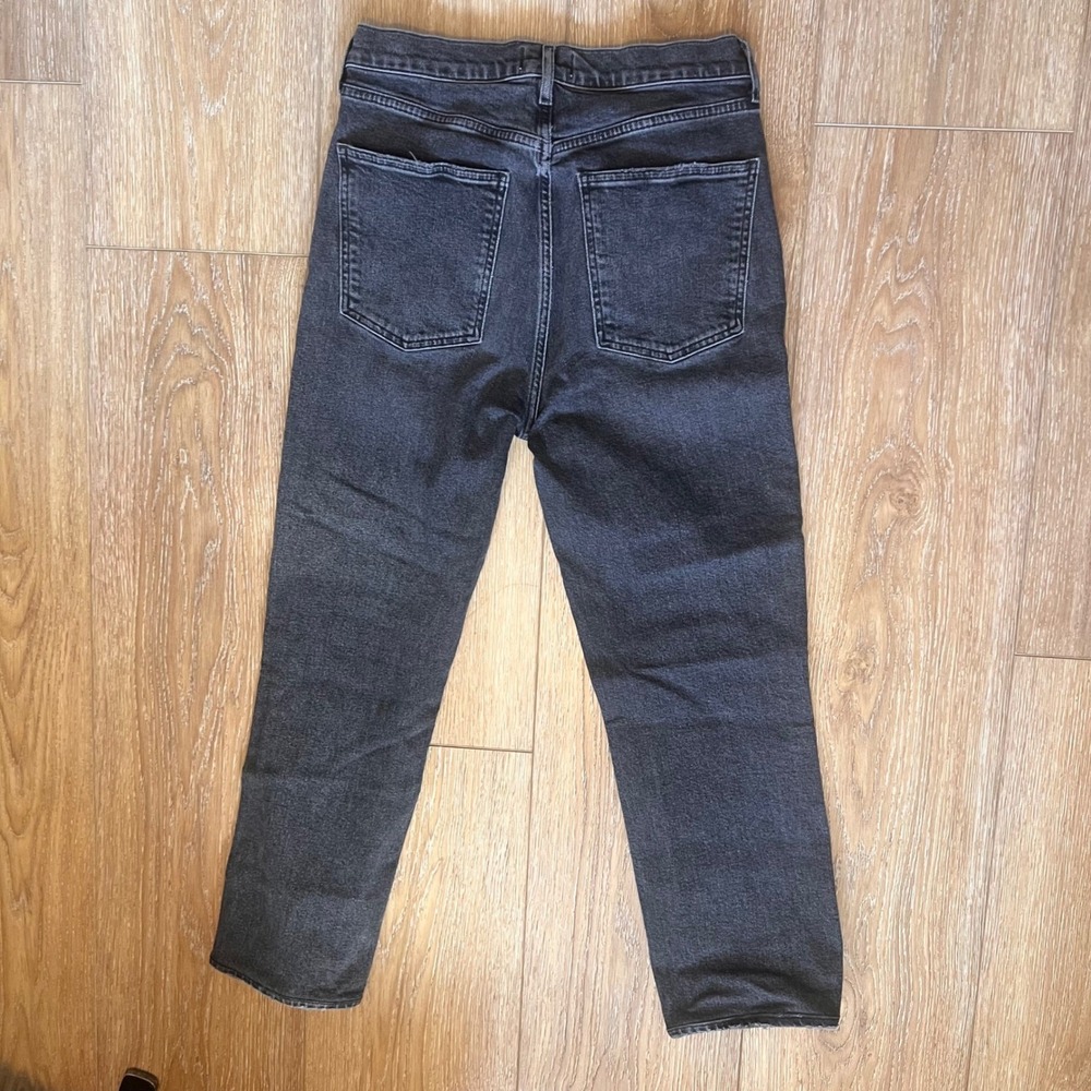 AGOLDE Los Angeles High Rise Stove Pipe Denim‎ Jeans Black Wash Size 29 - Picture 2 of 8